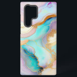 Pastelmarmorfarbe abstrakter Glitzer Kunst Samsung Galaxy Hülle<br><div class="desc">Bild von farbenfroher Flüssig-Marmorfarbe Textur mit Glitzer Akzenten.</div>