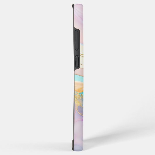Pastelmarmorfarbe abstrakter Glitzer Kunst Samsung Galaxy Hülle (Rechte Seite)