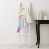 Pastelmarmorfarbe abstrakter Glitzer Kunst Sherpadecke (Beispiel)