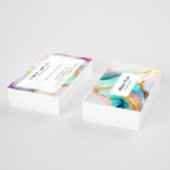 Pastelmarmorfarbe abstrakter Glitzer Kunst Visitenkarte