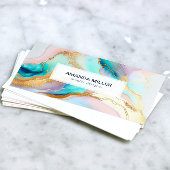 Pastelmarmorfarbe abstrakter Glitzer Kunst Visitenkarte