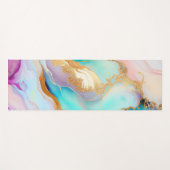 Pastelmarmorfarbe abstrakter Glitzer Kunst Yogamatte (Vorderseite (Horizontal))