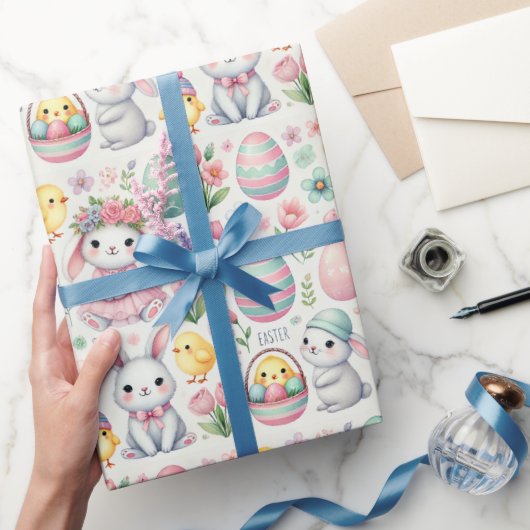 Pastelosterverpackungspapier - Niedliche Bunnies,  Geschenkpapier (Schenken)