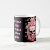 Pasteloween Pastel Goth Skull Halloween Tasse (VorderseiteRechts)