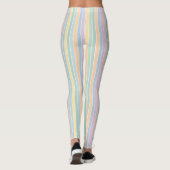 Pastelparade - Muster des weichen Regenbogens Leggings (Rückseite)