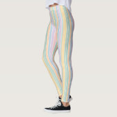 Pastelparade - Muster des weichen Regenbogens Leggings (Links)