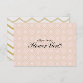 Pastelpfirsich und Gold werden Sie mein Blumenmädc (Vorne/Hinten)