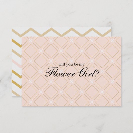 Pastelpfirsich und Gold werden Sie mein Blumenmädc (Vorne/Hinten)