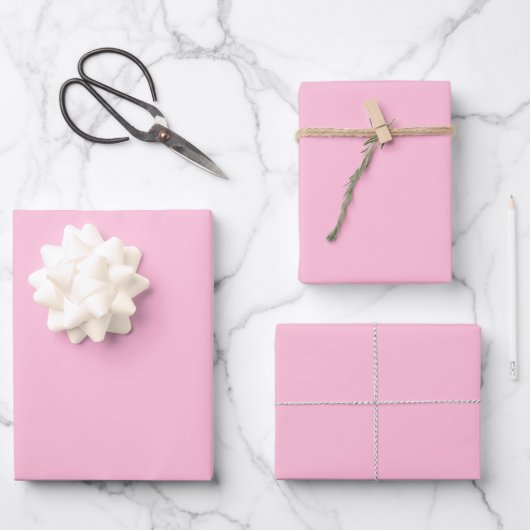 Pastelpink Geschenkpapier Set (Vorderseite)