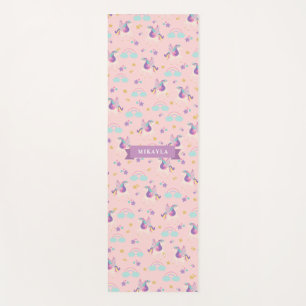 Pastelpink  Niedliche Rainbow Unicorn Muster Kids Yogamatte