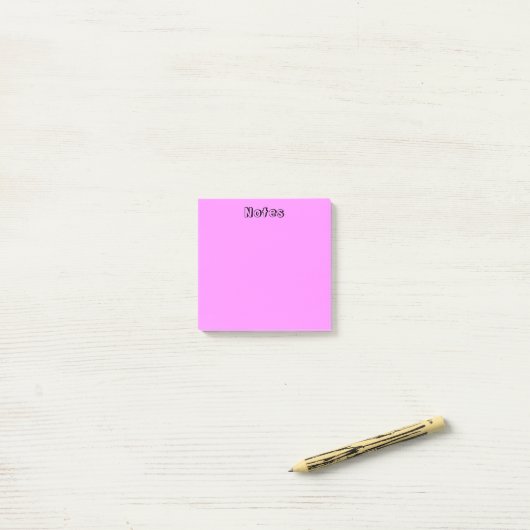 Pastelpink Post-it Klebezettel (Auf Schreibtisch)