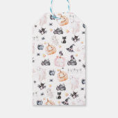 Pastelrosa Mädchen zwischen dem Geburtstag Geschenkanhänger (Rückseite)