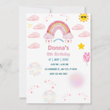 Pastelrosa Wasserfarbe niedliches Regenbogenmädche