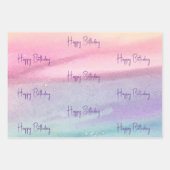 Pastels Birthday Geschenkpapier Set (Vorderseite 2)