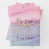 Pastels Birthday Geschenkpapier Set (Beispiel)
