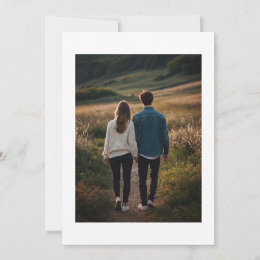 Pastels Einfache Wildblumen Save The Date (Rückseite)