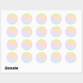 Pastels Gradient Custom Trendy Runder Aufkleber (Blatt)