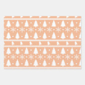 Pastels Grün weiße Weihnachtsbaum Schneeflocken Se Geschenkpapier Set (Vorderseite 2)