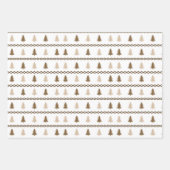 Pastels Grün weiße Weihnachtsbaum Schneeflocken Se Geschenkpapier Set (Vorderseite)