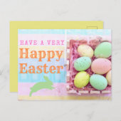 Pastels Happy Oaster Postcard Postkarte (Vorne/Hinten)