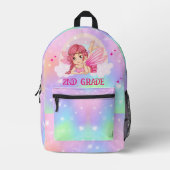 Pastels Hearts and Fairy on A Cloud Personalisiert Bedruckter Rucksack (Vorderseite)