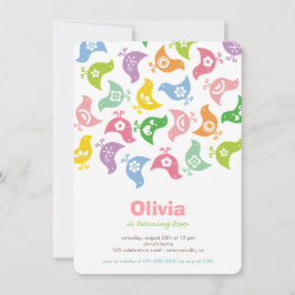 Pastels Retro Chicks Girl Einladung