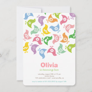 Pastels Retro Chicks Girl Einladung