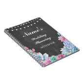 Pastels Succulents Notebook Wedding Planning Notes Notizblock (Rechte Seite)