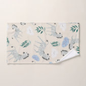 Pastelsafari zebra Tiermuster Kinderzimmer pink Badhandtuch Set (Handtuch)