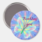 Pastelschmetterling Magnet (Vorderseite/Rückseite)