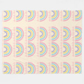 Pastelschnecken und Herz Fleecedecke (Vorderseite (Horizontal))