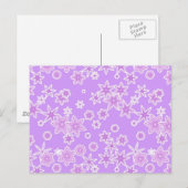 Pastelschneeflocken gegen Lavendel Postkarte (Vorne/Hinten)