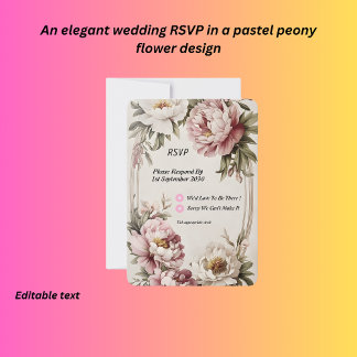 Pastelschottergrenze RSVP Karte