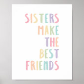 Pastelschwestern drucken die besten Freunde Poster (Vorne)