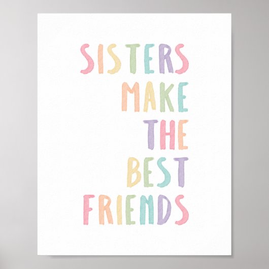 Pastelschwestern drucken die besten Freunde Poster (Vorne)