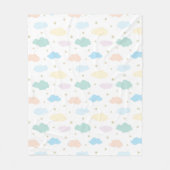 Pastelstars und Wolken Fleecedecke (Vorderseite)