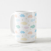 Pastelstars und Wolken Kaffeetasse (Vorderseite Links)