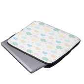 Pastelstars und Wolken Laptopschutzhülle (Vorne Knopf)