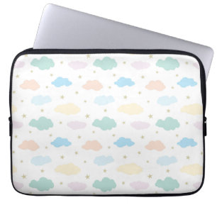 Pastelstars und Wolken Laptopschutzhülle