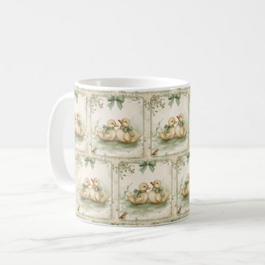 Pastelteich: Enten-Inspiriert Teekuppen 🌼 ☕ Kaffeetasse (Vorderseite Links)