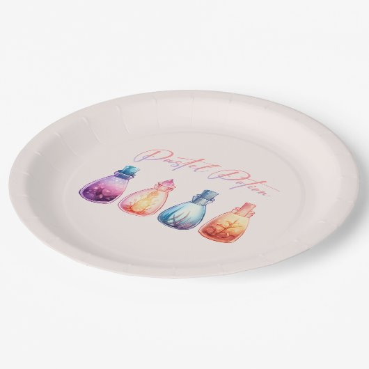 Pasteltrank Pappteller (Schrägansicht)