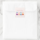 Pasteltrank Quadratischer Aufkleber (Tasche)