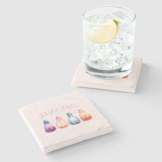 Pasteltrank Steinuntersetzer (Seitenansicht)