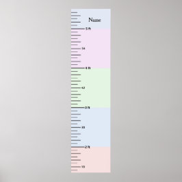 Pastelwachstumsdiagramm hinzufügen Kindername Clip Poster