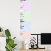 Pastelwachstumsdiagramm hinzufügen Kindername Clip Poster (Heimbüro)