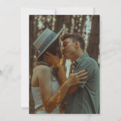 Pastelweihe & Blush Peony Custom Foto Wedding Einladung (Rückseite)