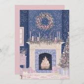 Pastelweihnachtskarte Feiertagskarte (Vorne/Hinten)