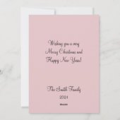 Pastelweihnachtskarte Feiertagskarte (Rückseite)