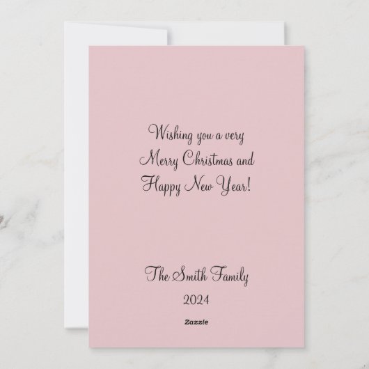 Pastelweihnachtskarte Feiertagskarte (Rückseite)