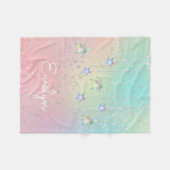 Pastelwirbelsterne und niedliches Band Fleecedecke (Vorderseite (Horizontal))